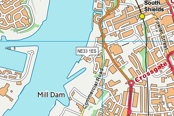 NE33 1ES map - OS VectorMap District (Ordnance Survey) NE33 1ES map - OS VectorMap District (Ordnance Survey)