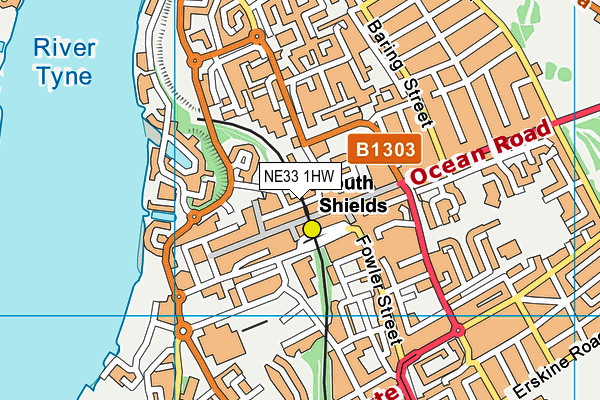 NE33 1HW map - OS VectorMap District (Ordnance Survey) NE33 1HW map - OS VectorMap District (Ordnance Survey)