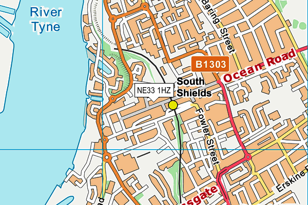 NE33 1HZ map - OS VectorMap District (Ordnance Survey)