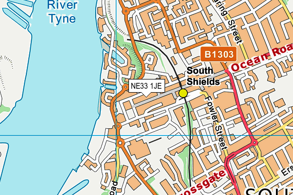 NE33 1JE map - OS VectorMap District (Ordnance Survey)