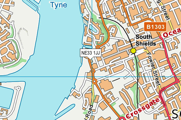 NE33 1JJ map - OS VectorMap District (Ordnance Survey) NE33 1JJ map - OS VectorMap District (Ordnance Survey)