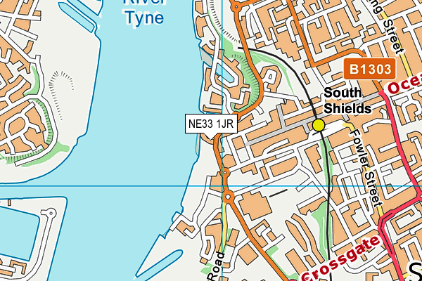 NE33 1JR map - OS VectorMap District (Ordnance Survey)