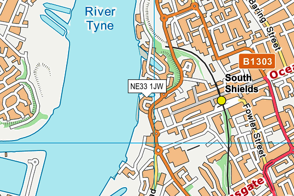 NE33 1JW map - OS VectorMap District (Ordnance Survey) NE33 1JW map - OS VectorMap District (Ordnance Survey)