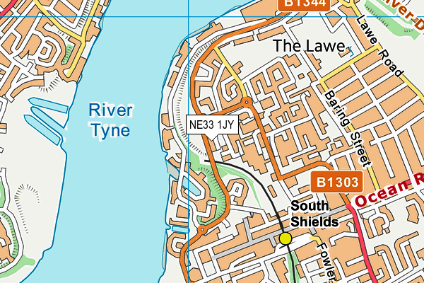 NE33 1JY map - OS VectorMap District (Ordnance Survey)