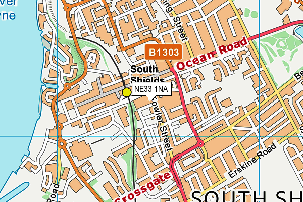 NE33 1NA map - OS VectorMap District (Ordnance Survey)