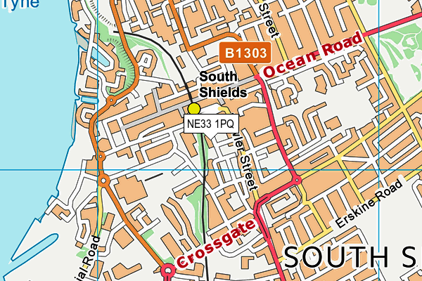 NE33 1PQ map - OS VectorMap District (Ordnance Survey)