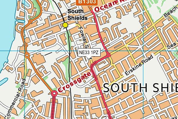 NE33 1PZ map - OS VectorMap District (Ordnance Survey) NE33 1PZ map - OS VectorMap District (Ordnance Survey)