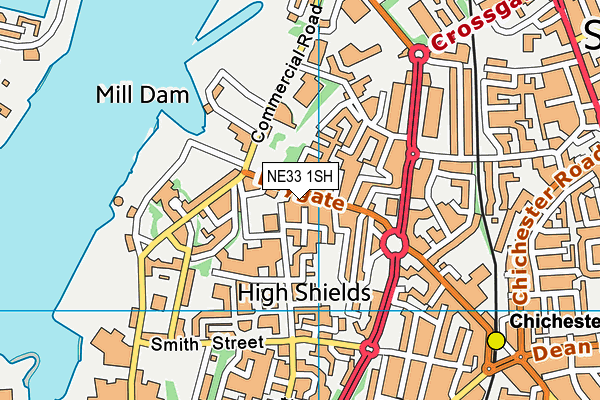 NE33 1SH map - OS VectorMap District (Ordnance Survey)