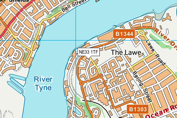 NE33 1TF map - OS VectorMap District (Ordnance Survey) NE33 1TF map - OS VectorMap District (Ordnance Survey)