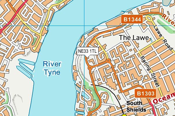 NE33 1TL map - OS VectorMap District (Ordnance Survey) NE33 1TL map - OS VectorMap District (Ordnance Survey)
