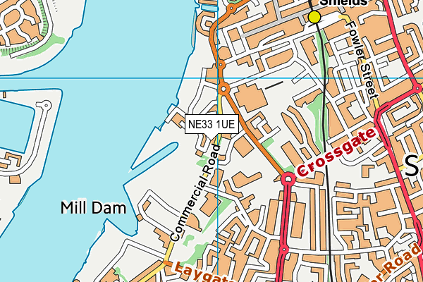 NE33 1UE map - OS VectorMap District (Ordnance Survey)