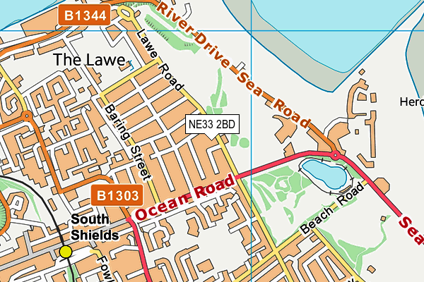 NE33 2BD map - OS VectorMap District (Ordnance Survey) NE33 2BD map - OS VectorMap District (Ordnance Survey)