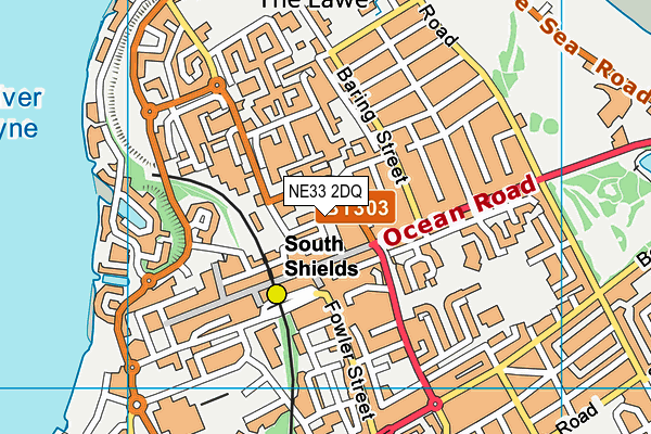 NE33 2DQ map - OS VectorMap District (Ordnance Survey) NE33 2DQ map - OS VectorMap District (Ordnance Survey)
