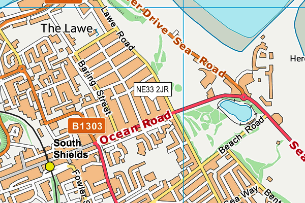 NE33 2JR map - OS VectorMap District (Ordnance Survey)