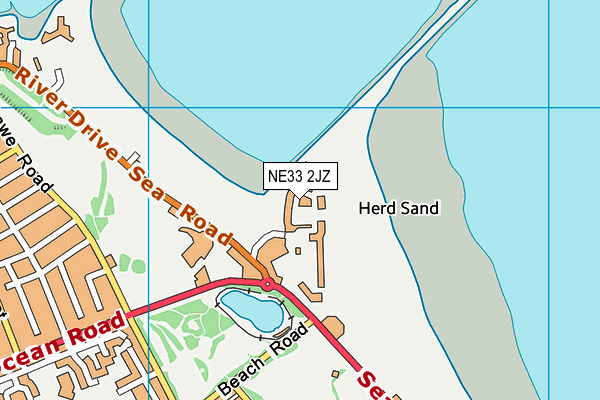 NE33 2JZ map - OS VectorMap District (Ordnance Survey) NE33 2JZ map - OS VectorMap District (Ordnance Survey)