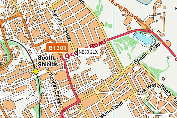 NE33 2LX map - OS VectorMap District (Ordnance Survey) NE33 2LX map - OS VectorMap District (Ordnance Survey)