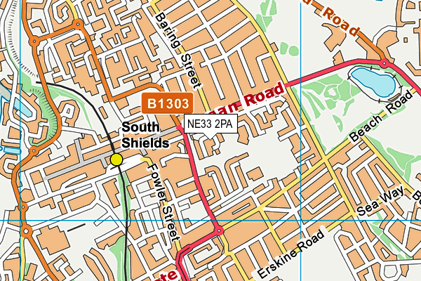 NE33 2PA map - OS VectorMap District (Ordnance Survey) NE33 2PA map - OS VectorMap District (Ordnance Survey)