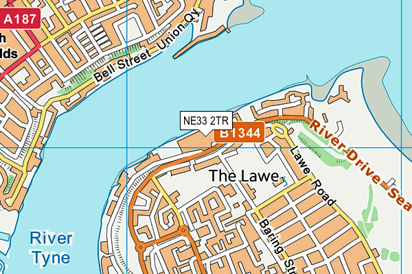 NE33 2TR map - OS VectorMap District (Ordnance Survey) NE33 2TR map - OS VectorMap District (Ordnance Survey)