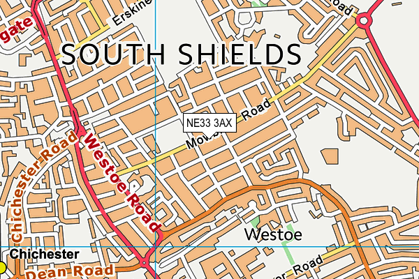 NE33 3AX map - OS VectorMap District (Ordnance Survey)
