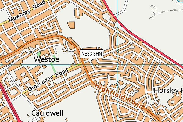 NE33 3HN map - OS VectorMap District (Ordnance Survey) NE33 3HN map - OS VectorMap District (Ordnance Survey)