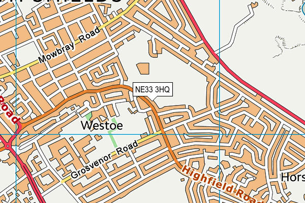 NE33 3HQ map - OS VectorMap District (Ordnance Survey) NE33 3HQ map - OS VectorMap District (Ordnance Survey)