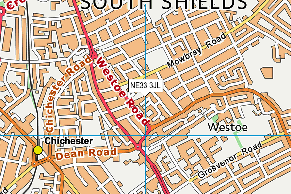 NE33 3JL map - OS VectorMap District (Ordnance Survey) NE33 3JL map - OS VectorMap District (Ordnance Survey)