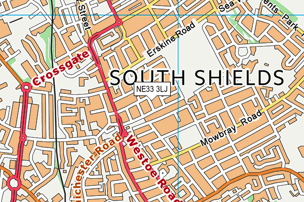 NE33 3LJ map - OS VectorMap District (Ordnance Survey)