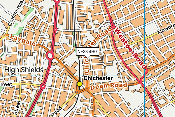 NE33 4HG map - OS VectorMap District (Ordnance Survey)