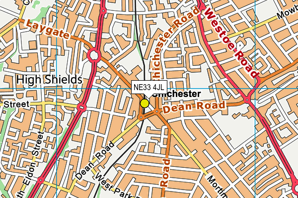 NE33 4JL map - OS VectorMap District (Ordnance Survey)