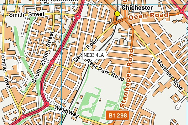 NE33 4LA map - OS VectorMap District (Ordnance Survey) NE33 4LA map - OS VectorMap District (Ordnance Survey)