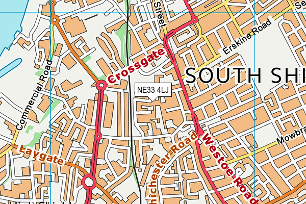 NE33 4LJ map - OS VectorMap District (Ordnance Survey) NE33 4LJ map - OS VectorMap District (Ordnance Survey)