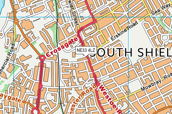 NE33 4LZ map - OS VectorMap District (Ordnance Survey)