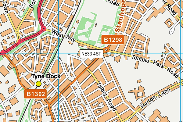 NE33 4ST map - OS VectorMap District (Ordnance Survey) NE33 4ST map - OS VectorMap District (Ordnance Survey)
