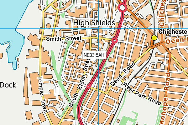 NE33 5AH map - OS VectorMap District (Ordnance Survey) NE33 5AH map - OS VectorMap District (Ordnance Survey)