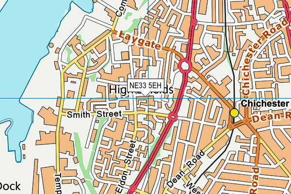 NE33 5EH map - OS VectorMap District (Ordnance Survey)