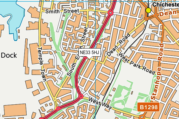 NE33 5HJ map - OS VectorMap District (Ordnance Survey) NE33 5HJ map - OS VectorMap District (Ordnance Survey)