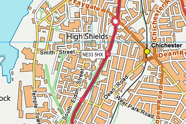 NE33 5HX map - OS VectorMap District (Ordnance Survey) NE33 5HX map - OS VectorMap District (Ordnance Survey)