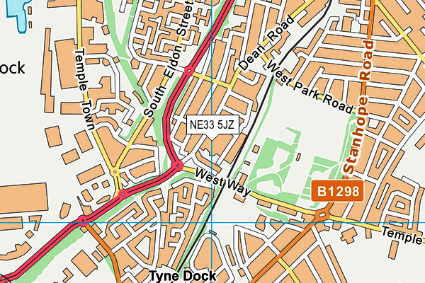 NE33 5JZ map - OS VectorMap District (Ordnance Survey) NE33 5JZ map - OS VectorMap District (Ordnance Survey)