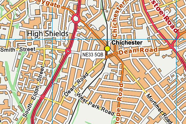 NE33 5QB map - OS VectorMap District (Ordnance Survey)