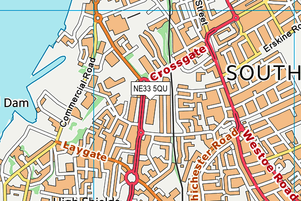 NE33 5QU map - OS VectorMap District (Ordnance Survey)