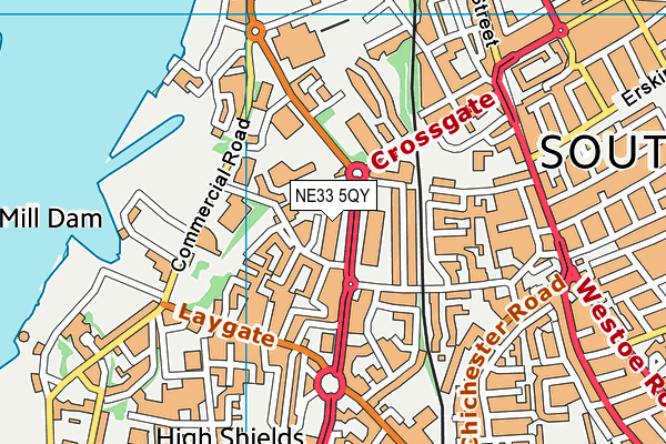 NE33 5QY map - OS VectorMap District (Ordnance Survey) NE33 5QY map - OS VectorMap District (Ordnance Survey)