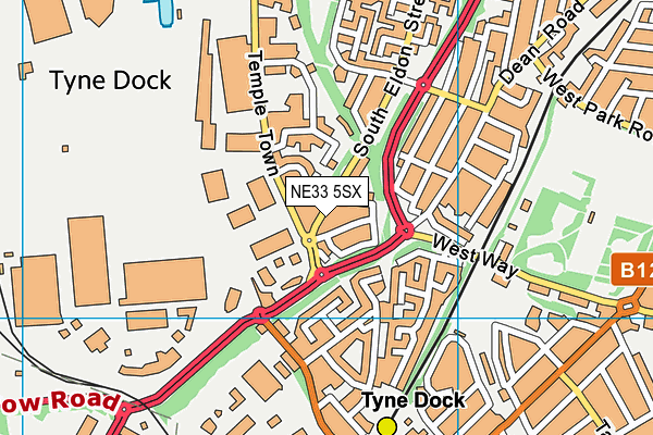 NE33 5SX map - OS VectorMap District (Ordnance Survey)