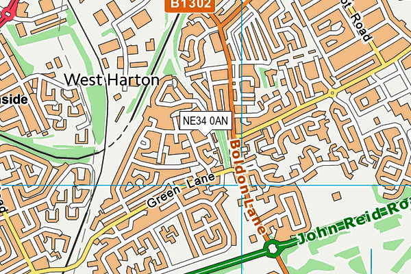 NE34 0AN map - OS VectorMap District (Ordnance Survey) NE34 0AN map - OS VectorMap District (Ordnance Survey)