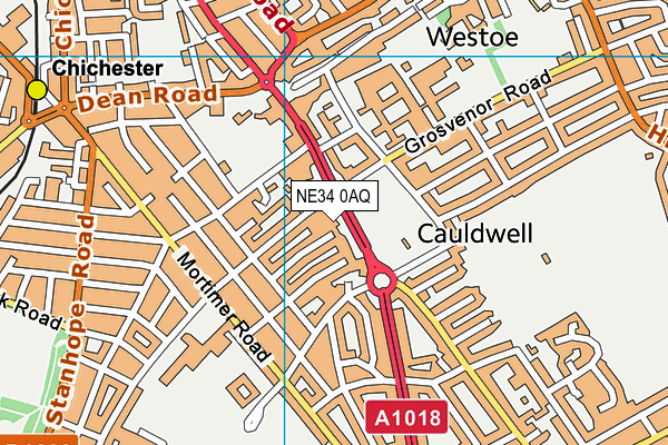 NE34 0AQ map - OS VectorMap District (Ordnance Survey) NE34 0AQ map - OS VectorMap District (Ordnance Survey)