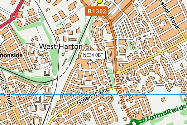 NE34 0BT map - OS VectorMap District (Ordnance Survey) NE34 0BT map - OS VectorMap District (Ordnance Survey)