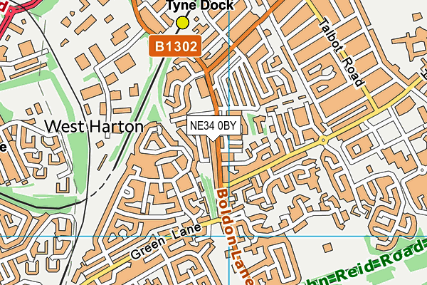 NE34 0BY map - OS VectorMap District (Ordnance Survey) NE34 0BY map - OS VectorMap District (Ordnance Survey)