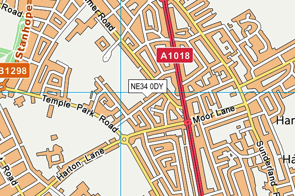 NE34 0DY map - OS VectorMap District (Ordnance Survey) NE34 0DY map - OS VectorMap District (Ordnance Survey)