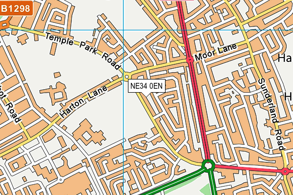 NE34 0EN map - OS VectorMap District (Ordnance Survey) NE34 0EN map - OS VectorMap District (Ordnance Survey)