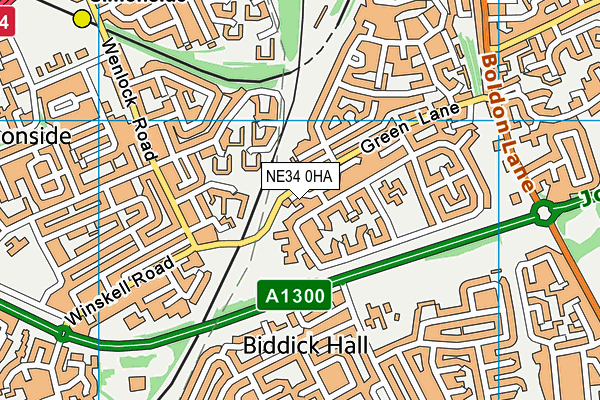 NE34 0HA map - OS VectorMap District (Ordnance Survey) NE34 0HA map - OS VectorMap District (Ordnance Survey)
