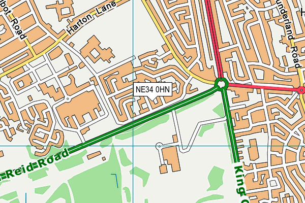 NE34 0HN map - OS VectorMap District (Ordnance Survey) NE34 0HN map - OS VectorMap District (Ordnance Survey)